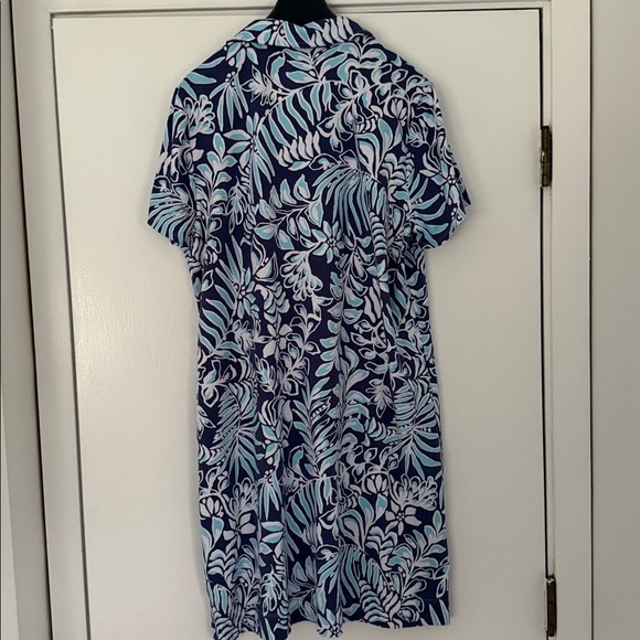 Lilly Pulitzer Dune Dress in Sapphire Pool Summer Shorelines - Picture 6 of 9